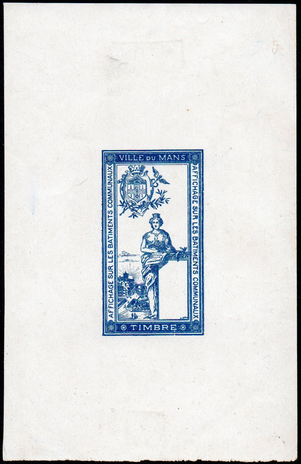 Le Mans : Timbre Fiscal 1901 : Affiches : Le Pont en X Epreuve Proof